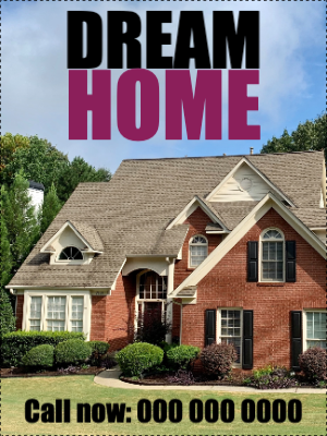 Custom Outdoor Yard Signs Multiple Sizes Dream Home