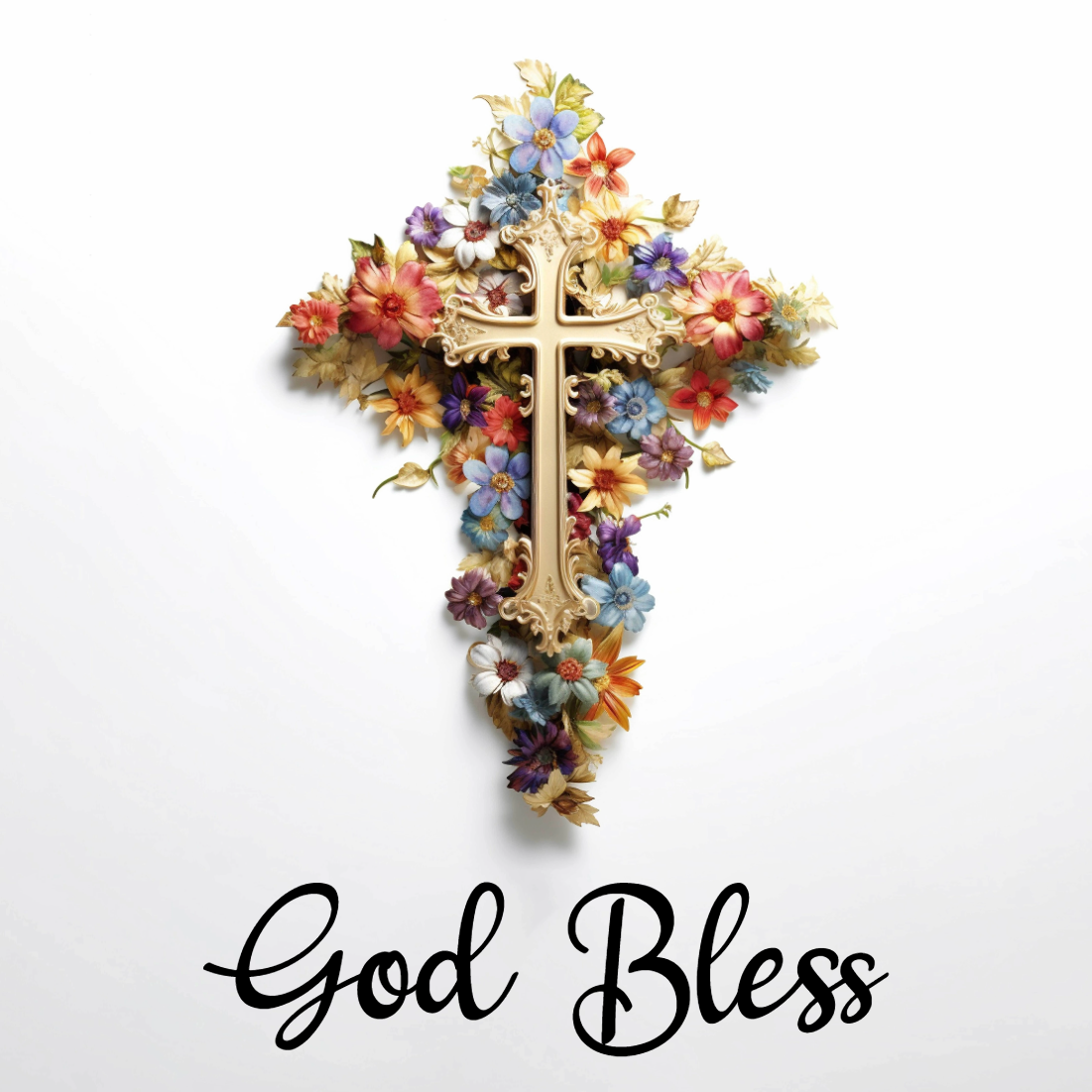 Custom Outdoor Yard Signs Multiple Sizes God Bless Cross