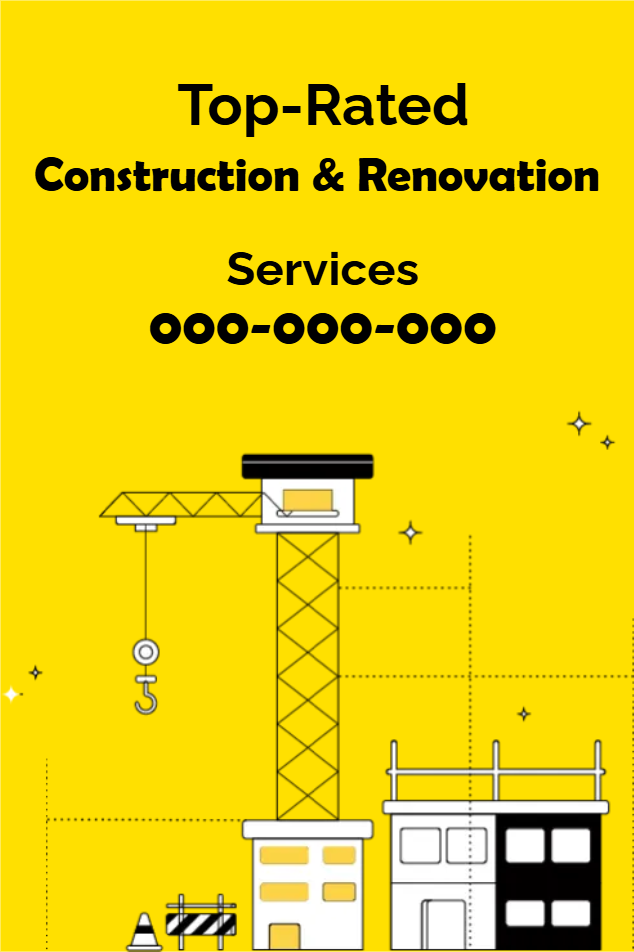 Custom Outdoor Yard Signs Multiple Sizes Top rated Construction and Renovation