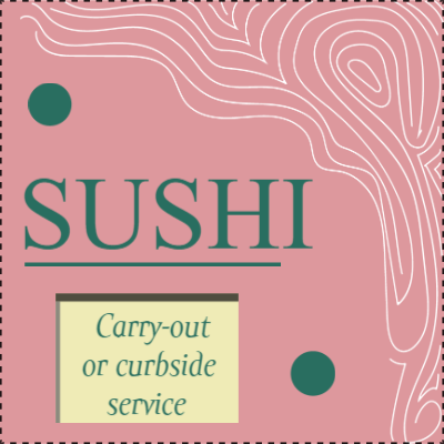 Custom Outdoor Yard Signs Multiple Sizes Sushi