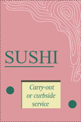 Custom Outdoor Yard Signs Multiple Sizes Sushi