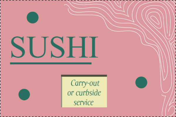 Custom Outdoor Yard Signs Multiple Sizes Sushi