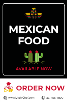 Custom Outdoor Yard Signs Multiple Sizes Mexican Food