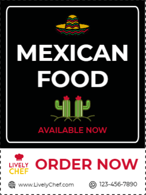 Custom Outdoor Yard Signs Multiple Sizes Mexican Food