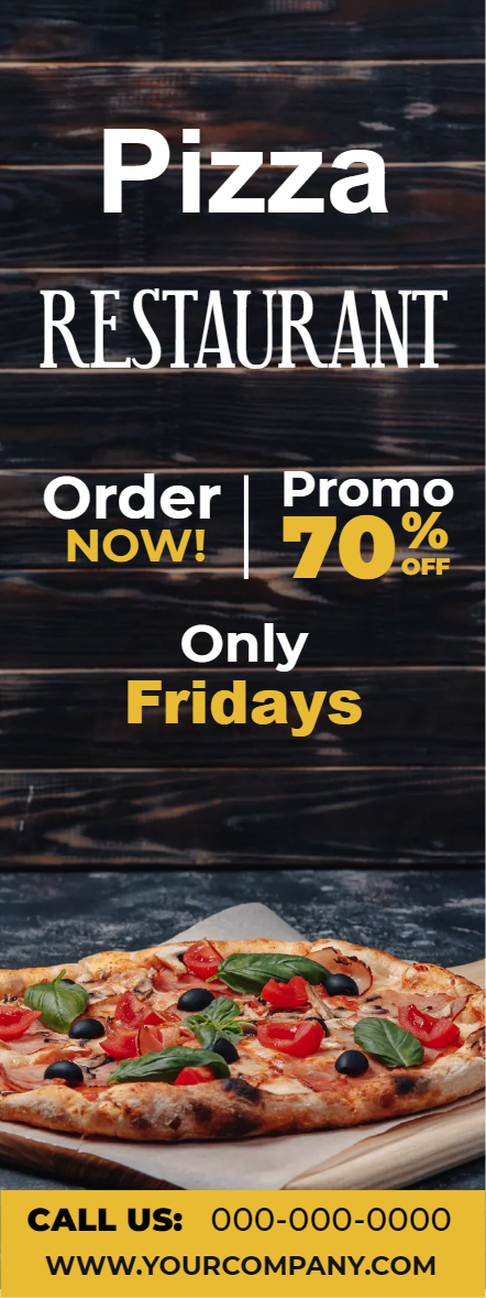 Custom Outdoor Yard Signs Multiple Sizes Pizza Restaurant