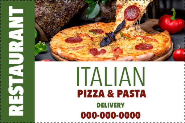 Custom Outdoor Yard Signs Multiple Sizes Italian Pizza and Pasta