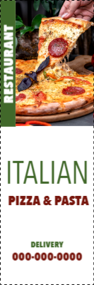 Custom Outdoor Yard Signs Multiple Sizes Italian Pizza and Pasta