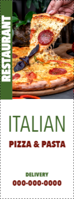 Custom Outdoor Yard Signs Multiple Sizes Italian Pizza and Pasta