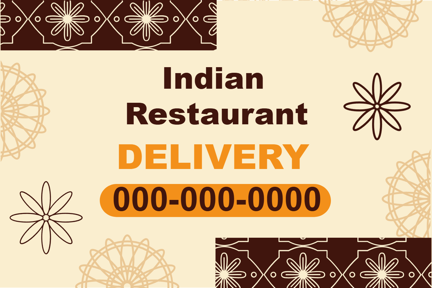 Custom Outdoor Yard Signs Multiple Sizes Indian Restaurant