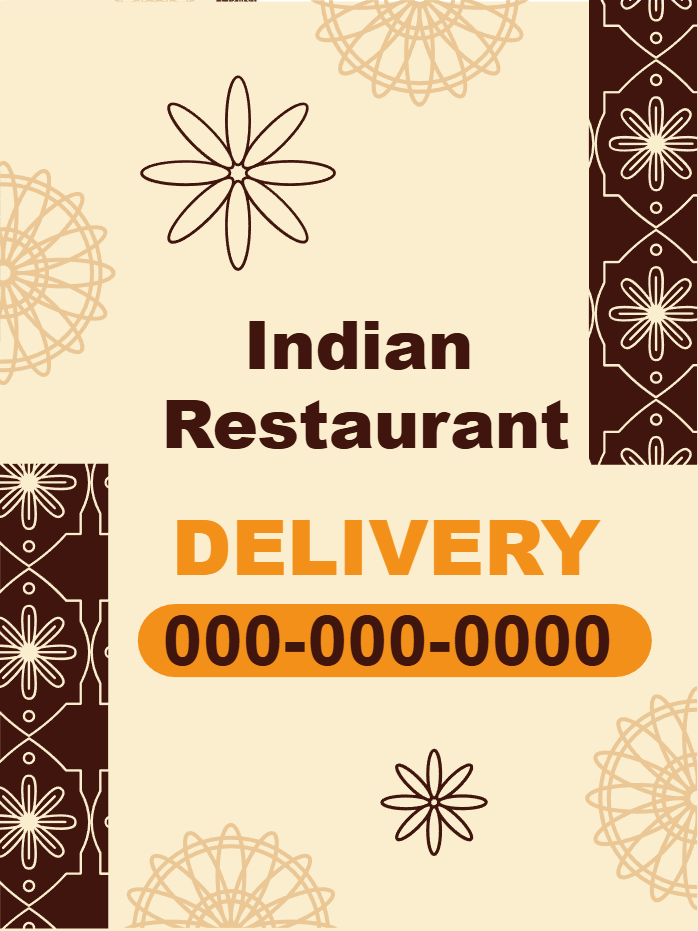 Custom Outdoor Yard Signs Multiple Sizes Indian Restaurant