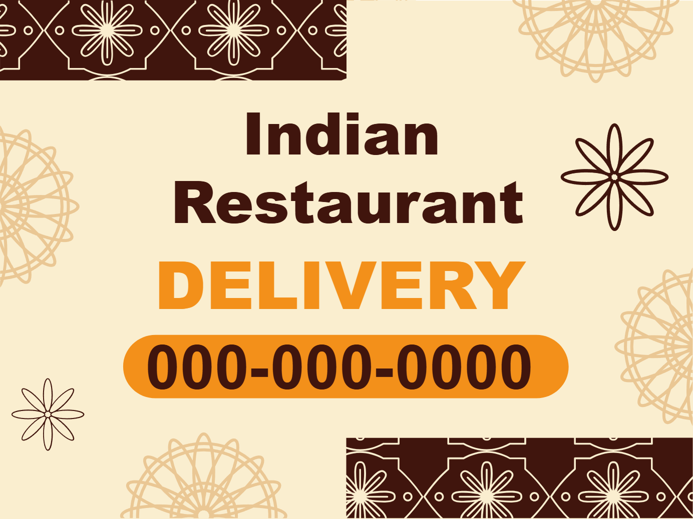Custom Outdoor Yard Signs Multiple Sizes Indian Restaurant