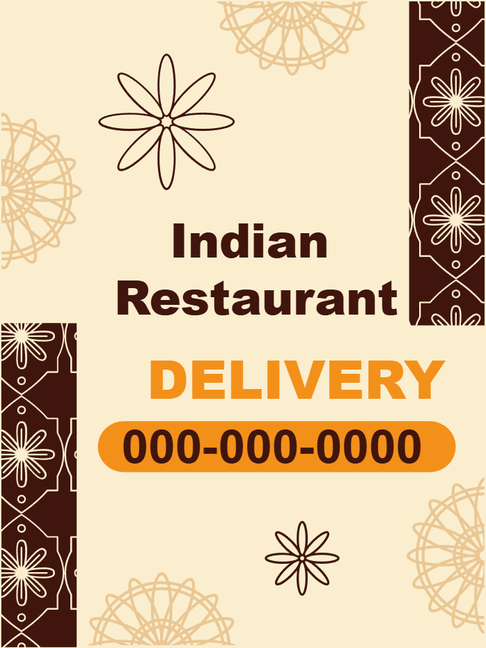 Custom Outdoor Yard Signs Multiple Sizes Indian Restaurant