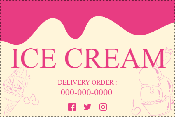 Custom Outdoor Yard Signs Multiple Sizes Ice Cream Delivery