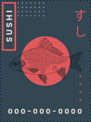 Custom Outdoor Yard Signs Multiple Sizes Sushi