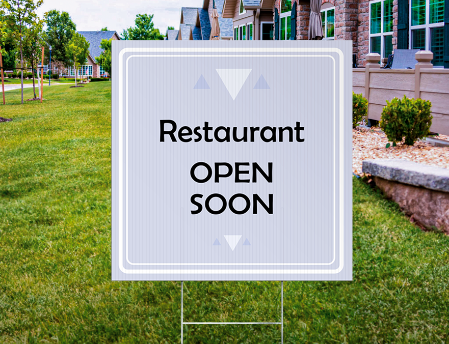 Custom Outdoor Yard Signs Multiple Sizes  For  Restaurant