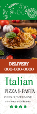 Custom Outdoor Yard Signs Multiple Sizes Italian Pizza and Pasta