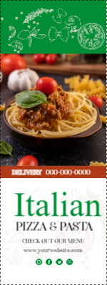 Custom Outdoor Yard Signs Multiple Sizes Italian Pizza and Pasta