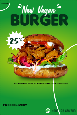 Custom Outdoor Yard Signs Multiple Sizes New Vegan Burger