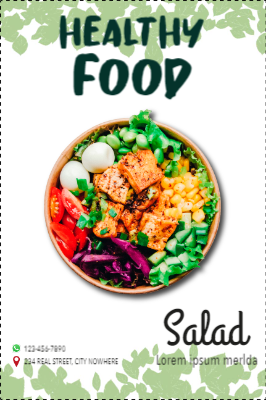 Custom Outdoor Yard Signs Multiple Sizes Healthy Food