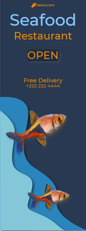 Custom Outdoor Yard Signs Multiple Sizes Seafood Restaurant