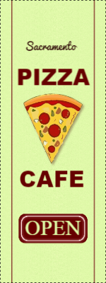 Custom Outdoor Yard Signs Multiple Sizes Pizza Cafe