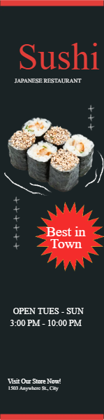 Custom Outdoor Yard Signs Multiple Sizes Japanese Restaurant