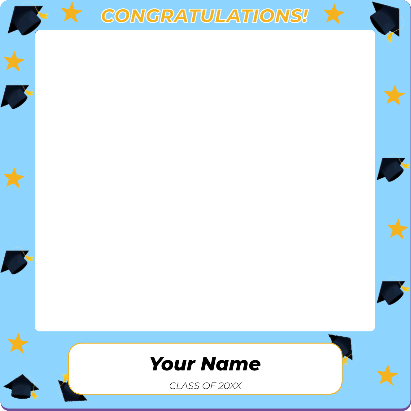 Custom Selfie Frame Congratulations!