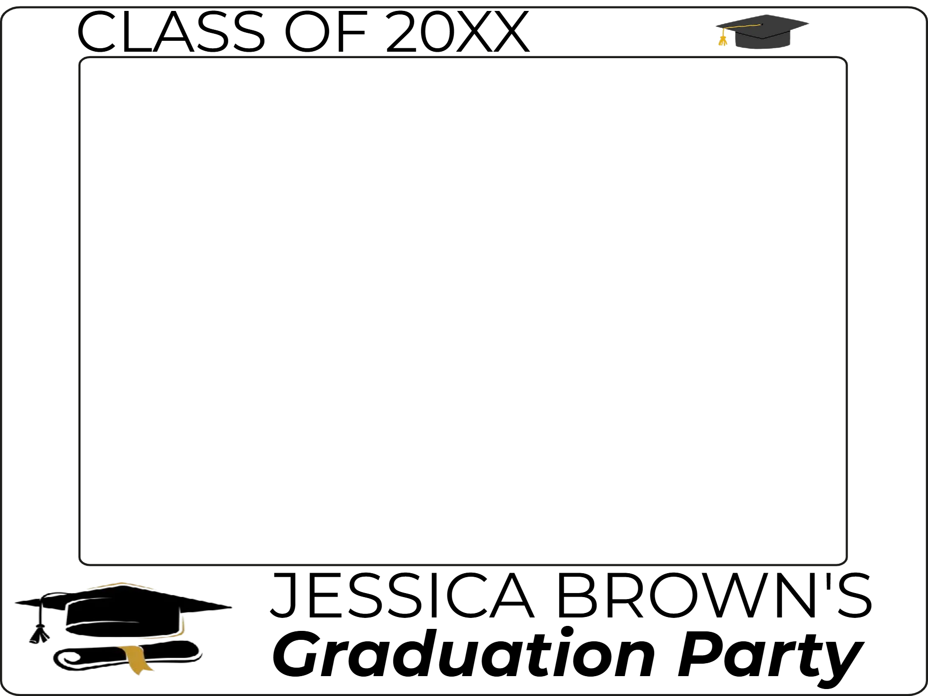 Custom Selfie Frame Graduation Party