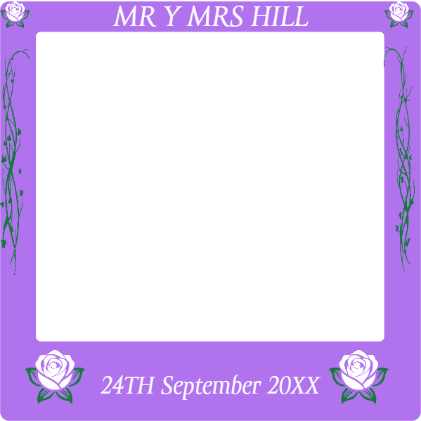 Custom Selfie Frame Mr Y Mrs Hill