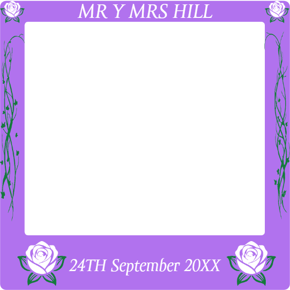 Custom Selfie Frame Mr Y Mrs Hill