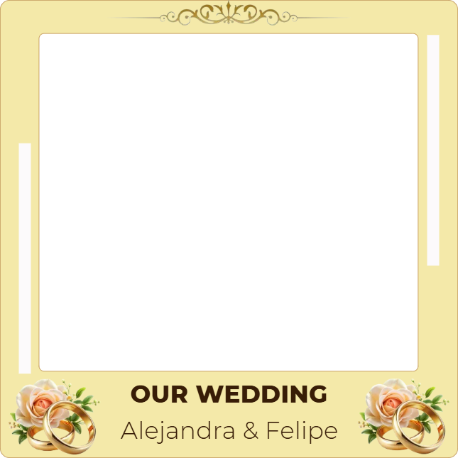 Custom Selfie Frame Our Wedding
