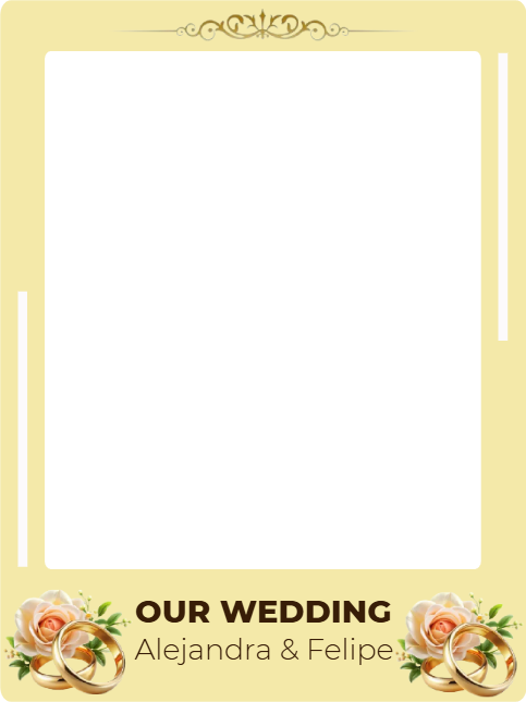 Custom Selfie Frame Our Wedding