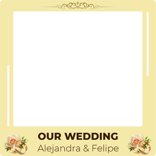 Custom Selfie Frame Our Wedding