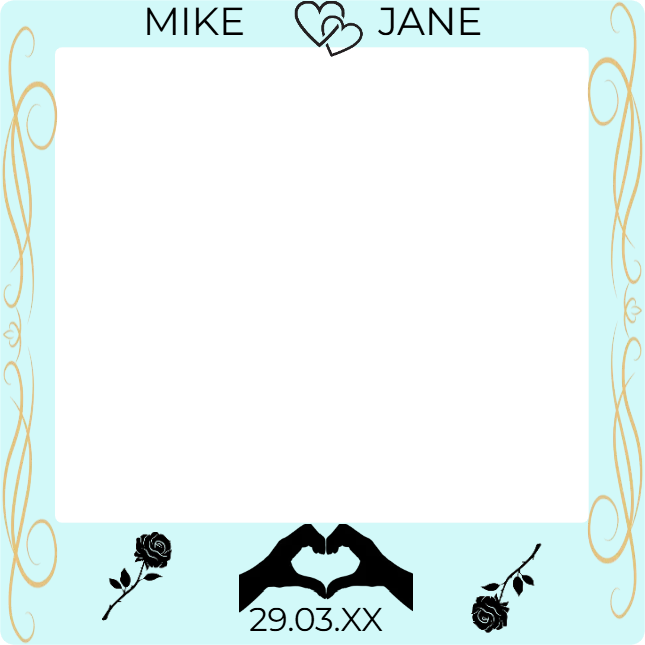 Custom Selfie Frame Mike & Jane