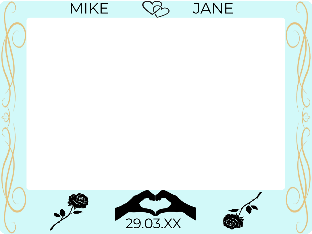 Custom Selfie Frame Mike & Jane