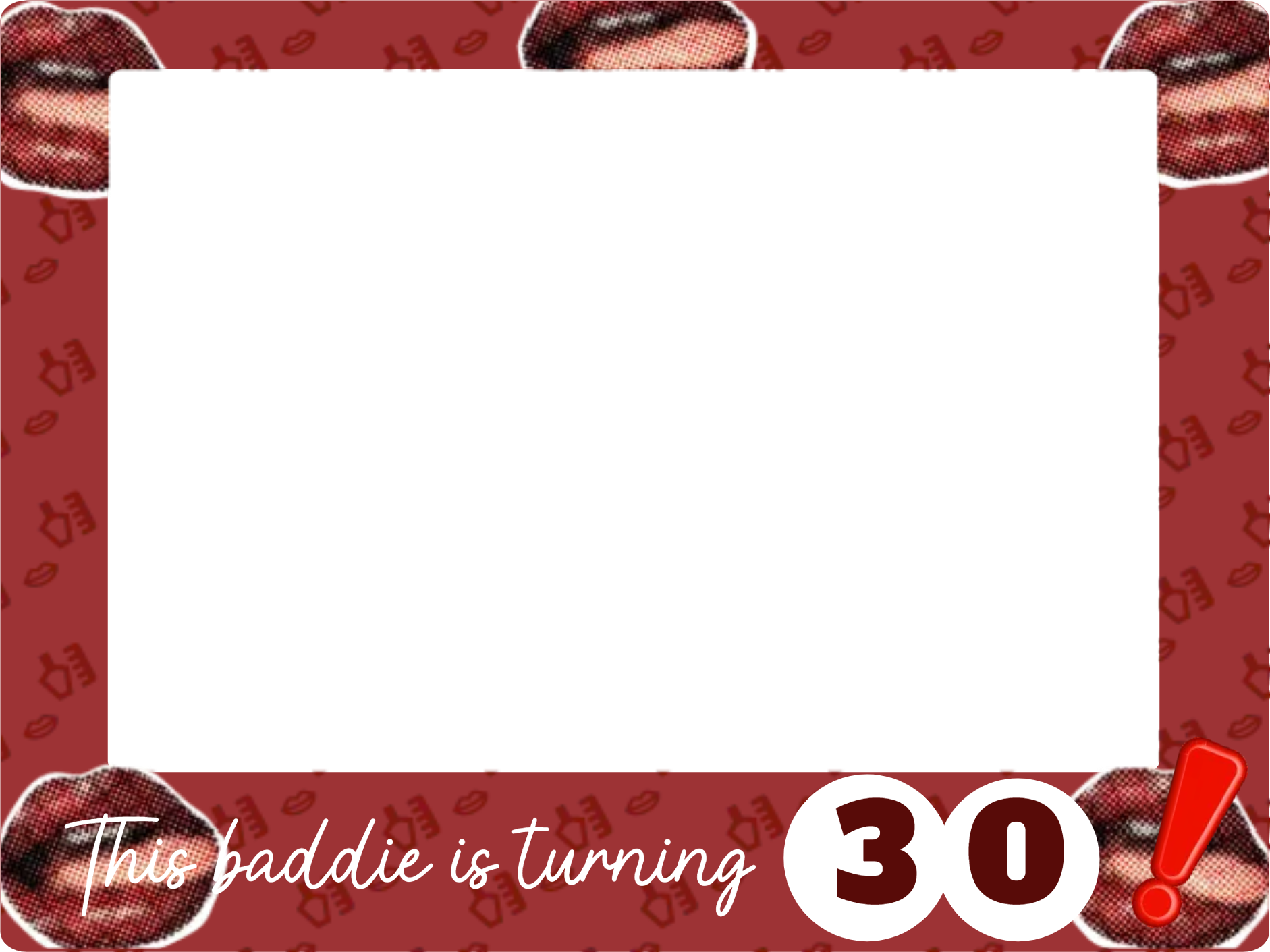 Custom Birthday Selfie Frame This Baddie Is Turning