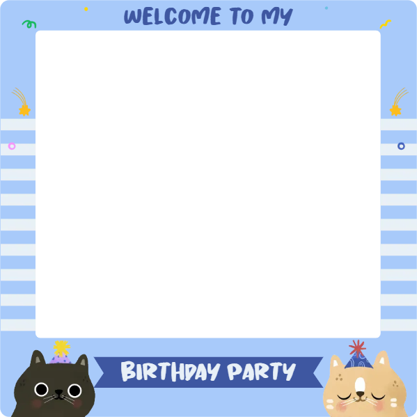 Custom Birthday Selfie Frame Welcome To My