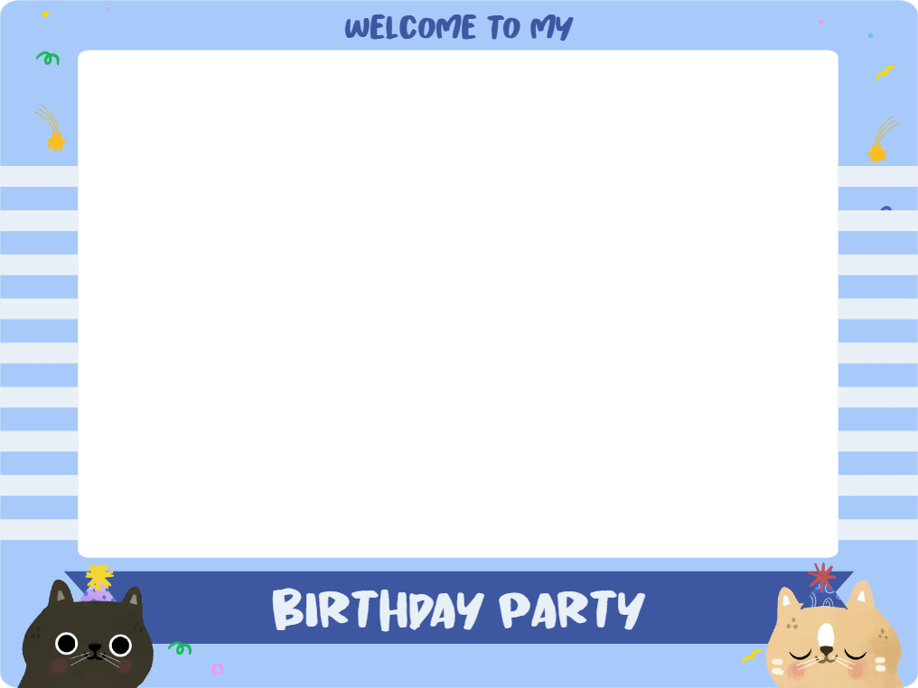 Custom Birthday Selfie Frame Welcome To My