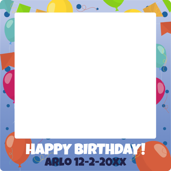 Custom Selfie Frame Happy Birthday 2XX