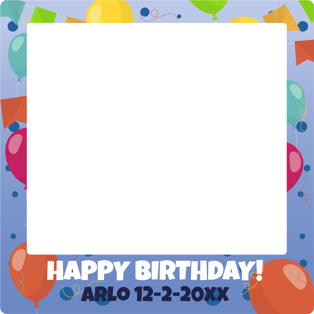 Custom Selfie Frame Happy Birthday 2XX
