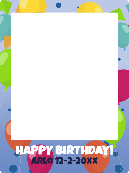 Custom Selfie Frame Happy Birthday 2XX