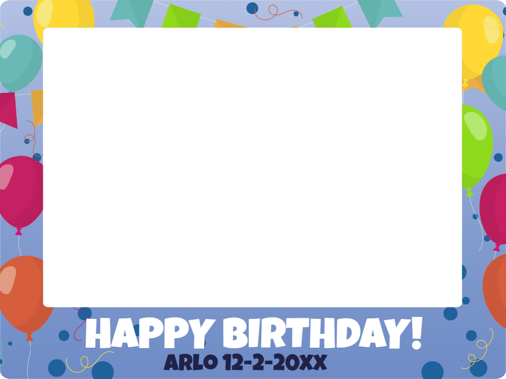 Custom Selfie Frame Happy Birthday 2XX