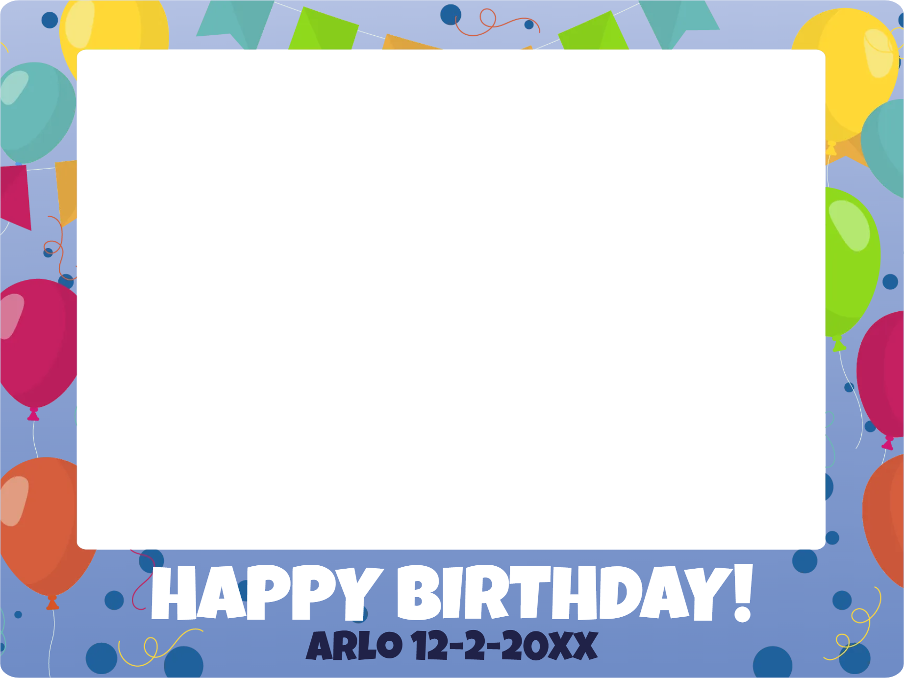 Custom Selfie Frame Happy Birthday 2XX