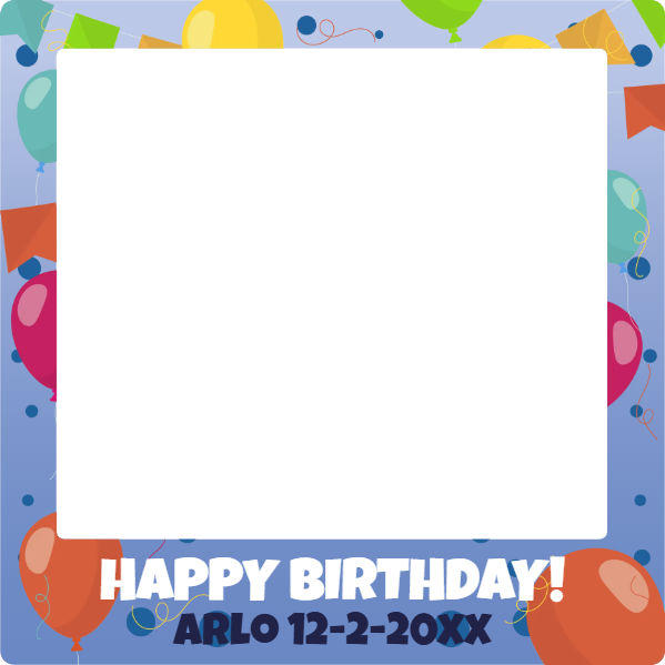 Custom Selfie Frame Happy Birthday 2XX