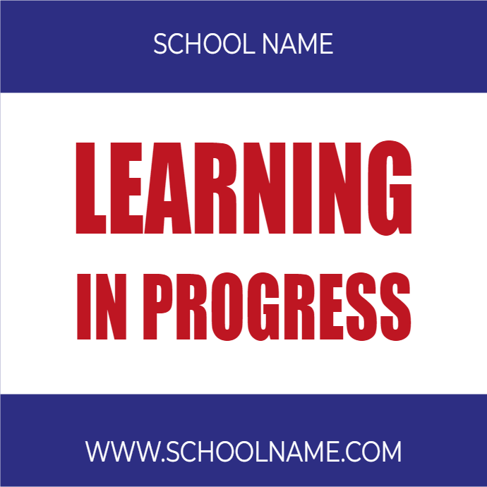 Custom Outdoor Yard Signs Multiple Sizes Learning In Progress Sign