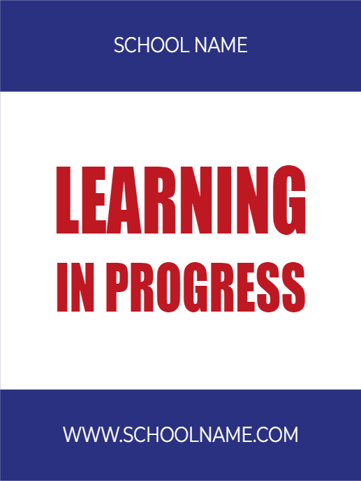 Custom Outdoor Yard Signs Multiple Sizes Learning In Progress Sign