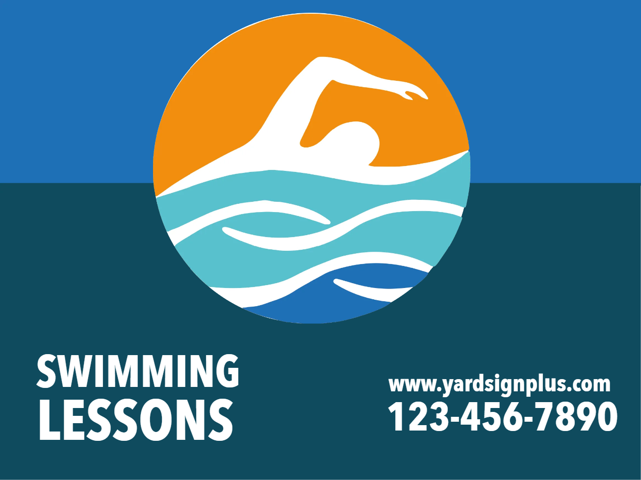 Custom Outdoor Yard Signs Multiple Sizes Swimming Lesson