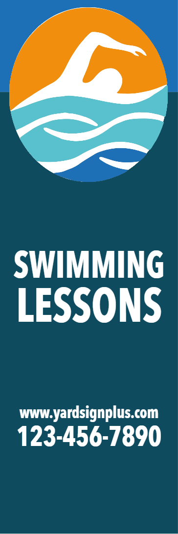Custom Outdoor Yard Signs Multiple Sizes Swimming Lesson