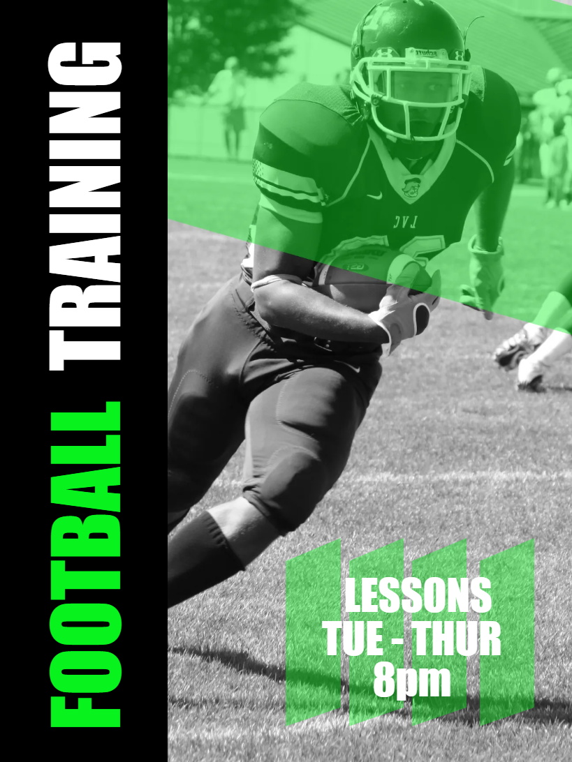 Custom Outdoor Yard Signs Multiple Sizes Football Training