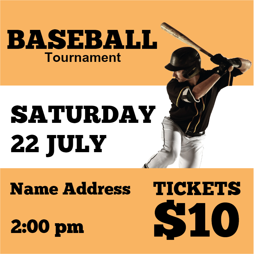 Custom Outdoor Yard Signs Multiple Sizes Baseball Tournament